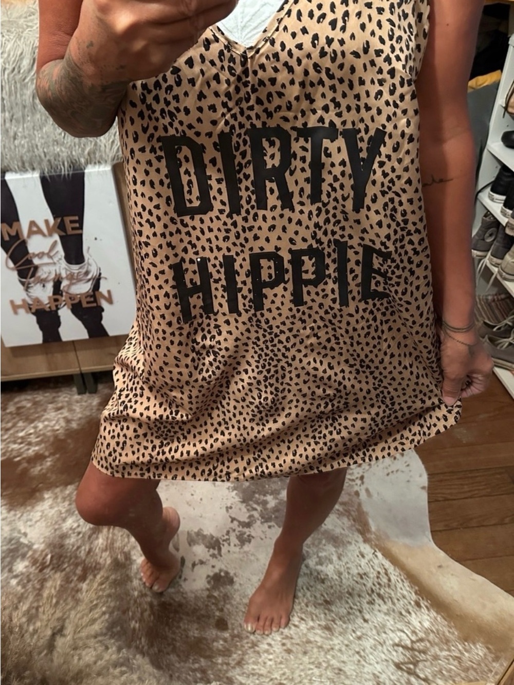 Tiger soft mini dress